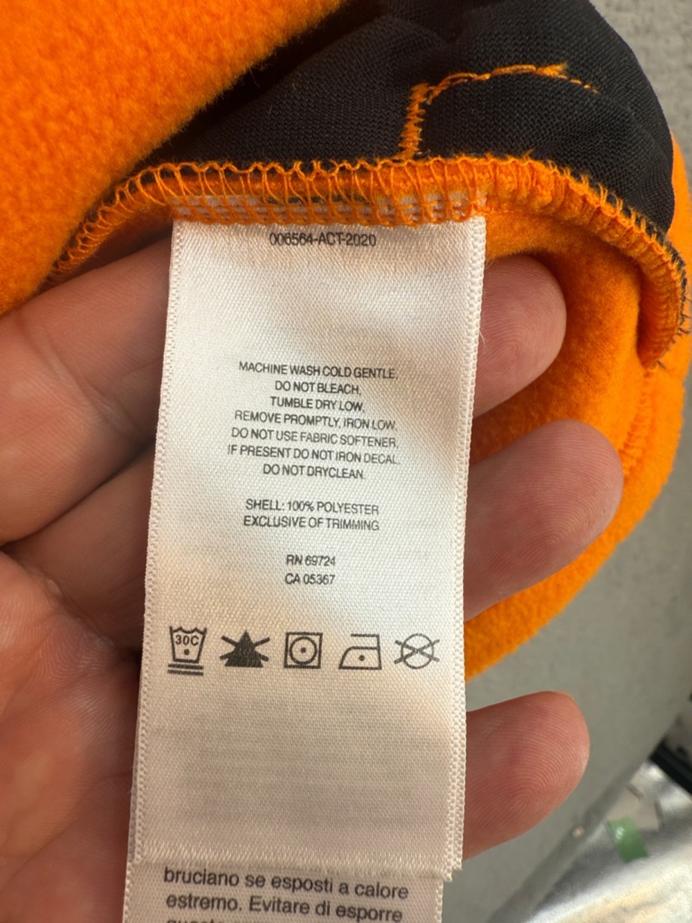 Columbia PFG Mens 2XL Orange Fleece  full zip Vest with Black Trim Fishing - Picture 7 of 9